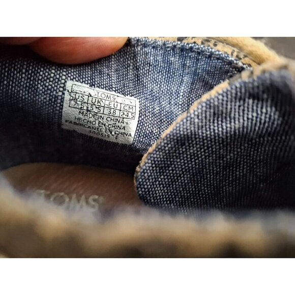 Toms Kala Desert Wedge Cheetah Suede Lace Up Bootie/Pre-owned, Sz. 7.5 EUC - Picture 10 of 10